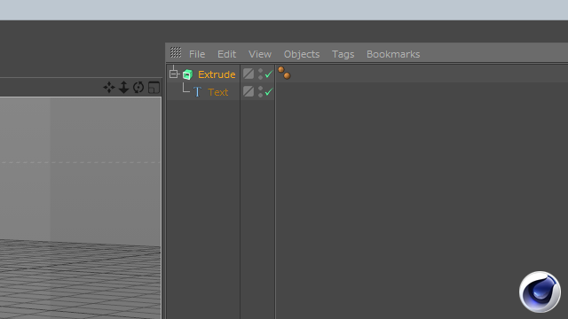 Cinema4D：Extrude（押し出し）入れ子に