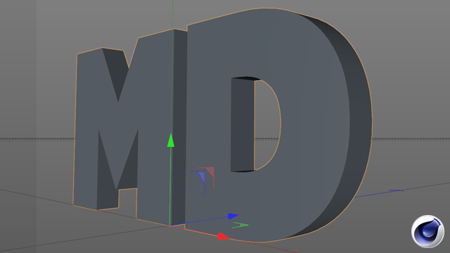 Cinema4D：Extrude（押し出し）プレビュー