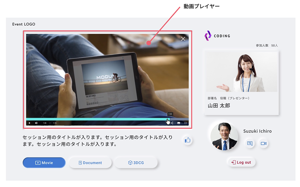 プレゼン用動画プレイヤーのカスタマイズ